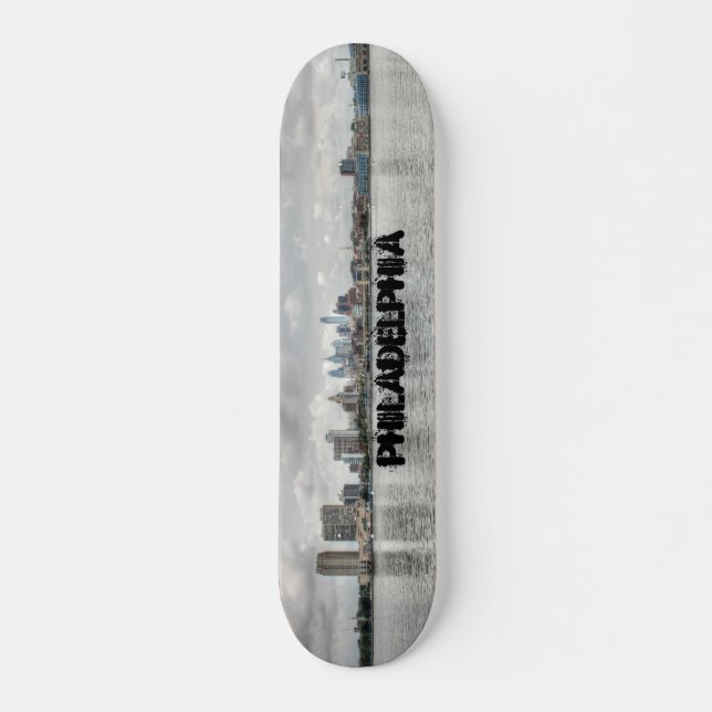 Philly skyline skateboard (Front)