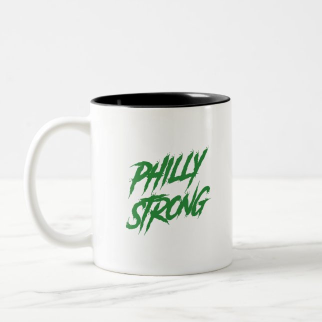 Philly Strong Graffiti Style Two-Tone Coffee Mug (Left)