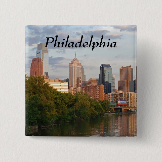 Philly summer 15 cm square badge (Front)