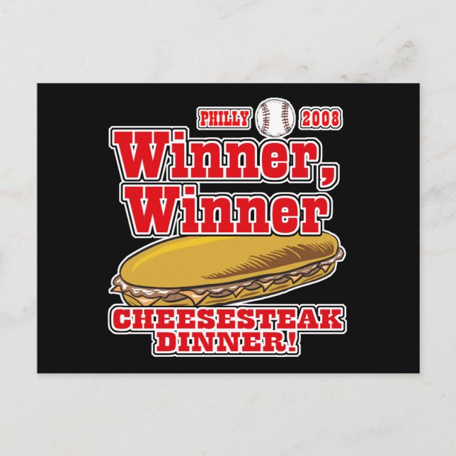 Philly Winner Cheesesteak Dinner Postcard (Front)