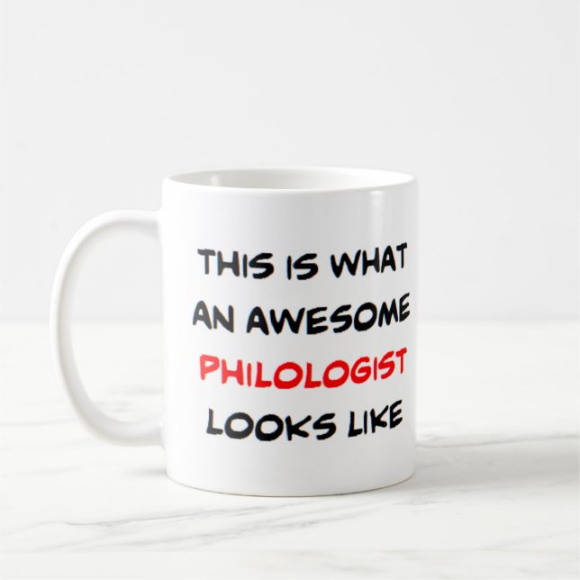 philologist awesome coffee mug (Left)