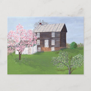 Philomont Log Cabin Postcard