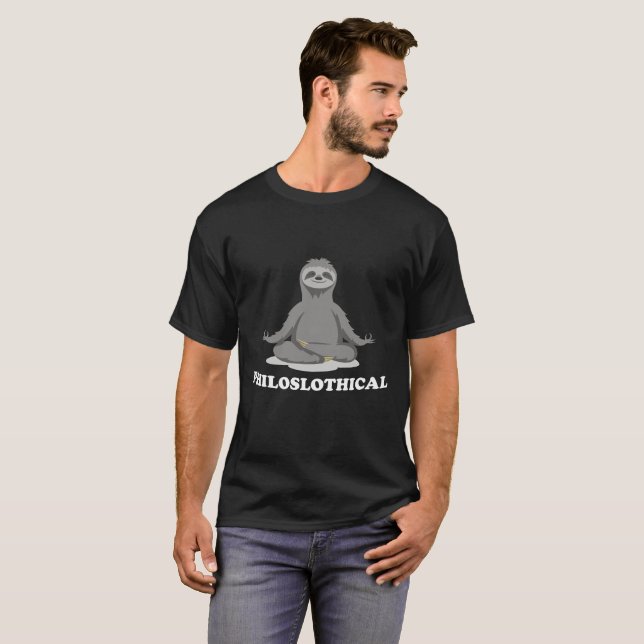 Philoslothical Philosophical Sloth T-Shirt (Front Full)