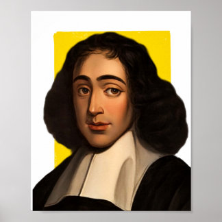 Philosopher Baruch Spinoza illustration Poster