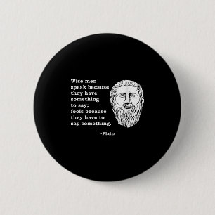 Philosopher Plato Quote - Philosophy Student Nerd 6 Cm Round Badge