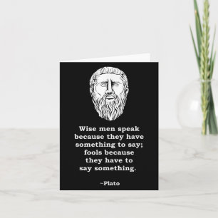 Philosopher Plato Quote - Philosophy Student Nerd Card
