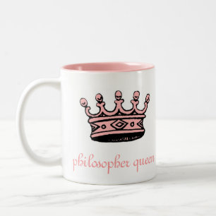 Philosopher Queen (pnk crwn)pink 2tone(right-hand) Two-Tone Coffee Mug