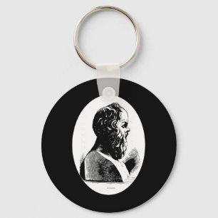 Philosopher Socrates Philosophy Teacher Gift Greek Key Ring
