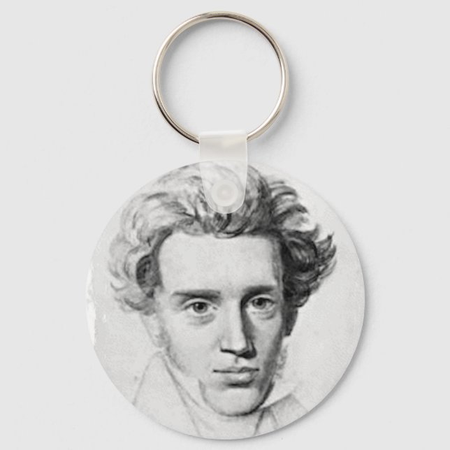 Philosopher Soren Kierkegaard Key Ring (Front)