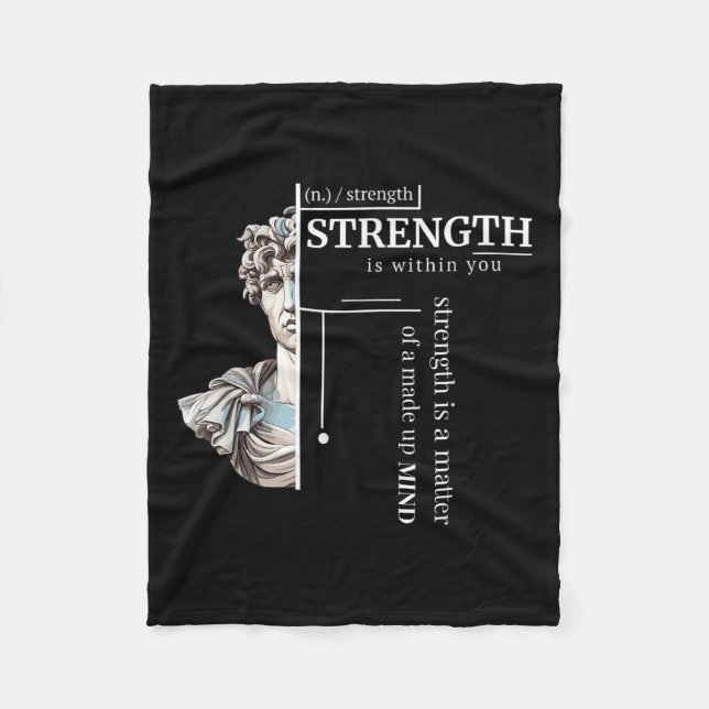 Philosopher Stoic Discipline Positive Mindset Stre Fleece Blanket (Front)