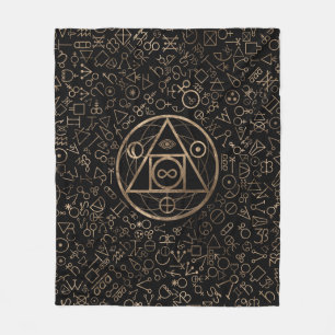Philosopher's stone symbol Alchemical pattern 2 Fleece Blanket