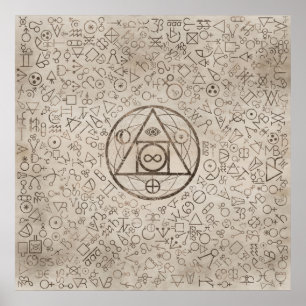 Philosopher's stone symbol Alchemical pattern 3 Poster