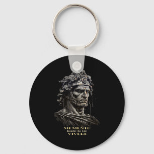 Philosophical Stoic Memento Remember To Live Viver Key Ring