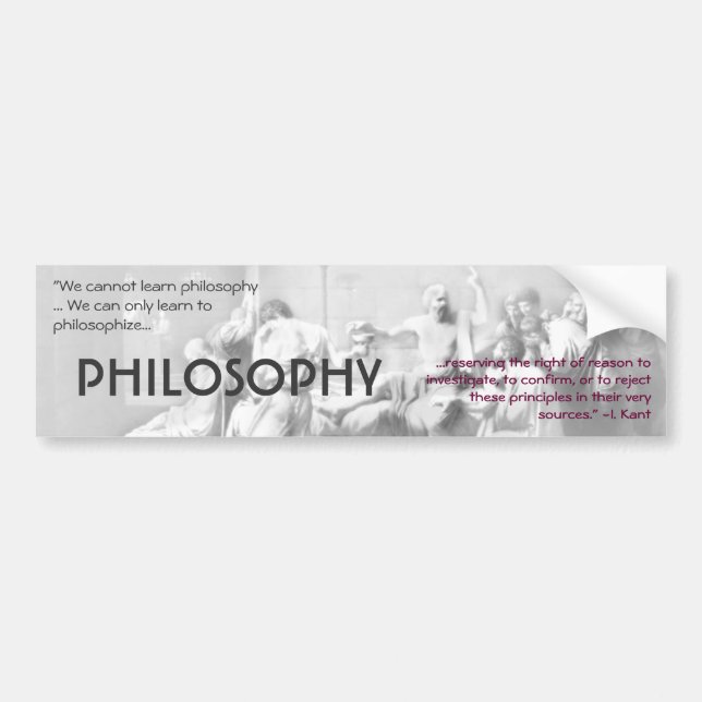 Philosophy Bumper Sticker (Front)