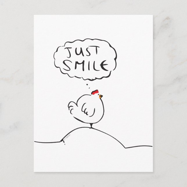 Philosophy Chicken - just smile Postcard (Front)