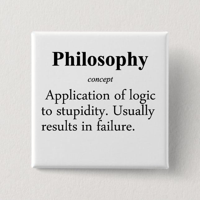 Philosophy Definition 15 Cm Square Badge (Front)