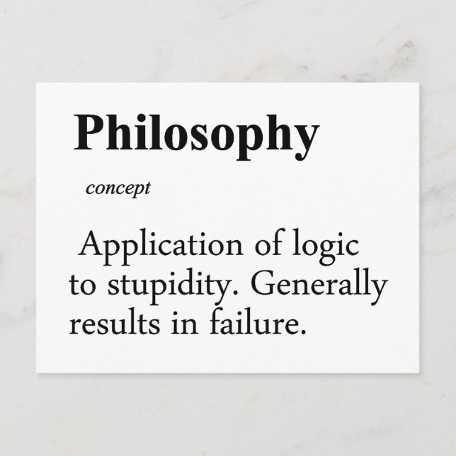 Philosophy Definition Postcard (Front)