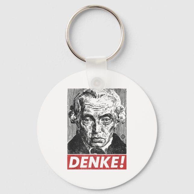 Philosophy Denke Think Sapere Aude Philosopher Imm Key Ring (Front)