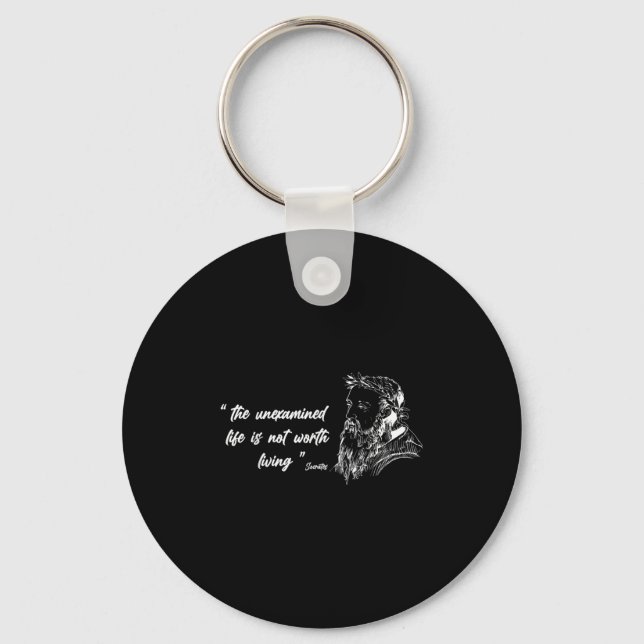 Philosophy,famous Icons Philosophy Quotes,most Com Key Ring (Front)