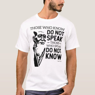 Philosophy Lao Tzu   Black   Those Who Know T-Shirt