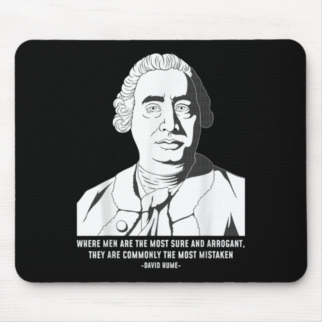 Philosophy Quote Sceptic David Hume  Mouse Pad (Front)