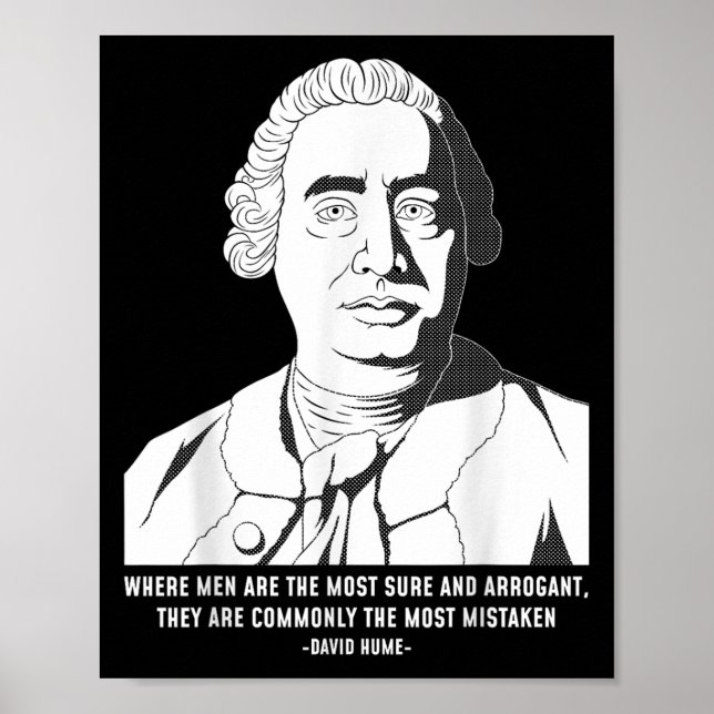 Philosophy Quote Sceptic David Hume  Poster (Front)