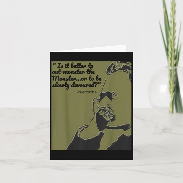 Philosophy Quote Shirt, Nietzsche Quote Shirt  Card (Front)