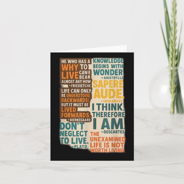 Philosophy Quotes Poster - Timeless Wisdom From Gr Card (Front)