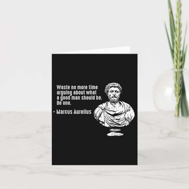 Philosophy Quotes Teacher Stoicism Marcus Aurelius Card (Front)