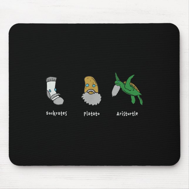 Philosophy Socrates Plato Aristotle Design For Phi Mouse Pad (Front)