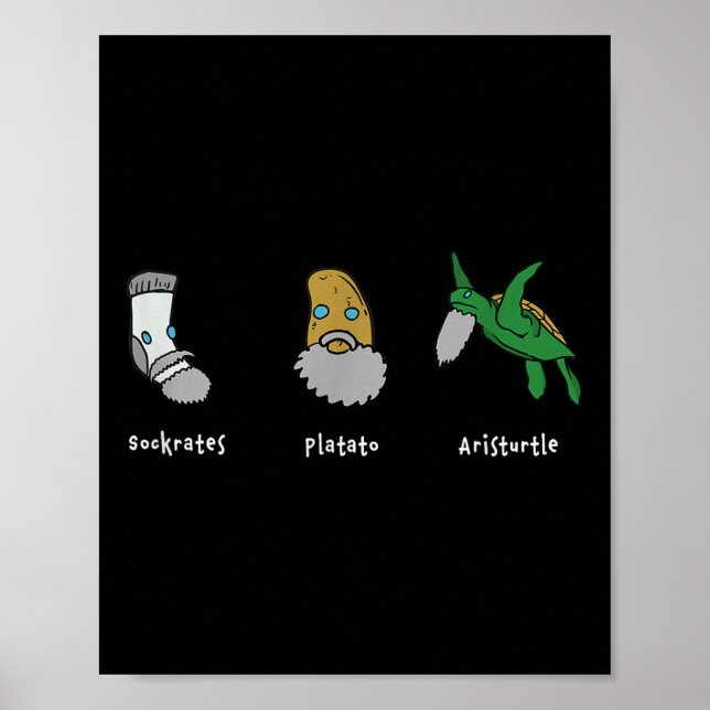 Philosophy Socrates Plato Aristotle Design For Phi Poster (Front)