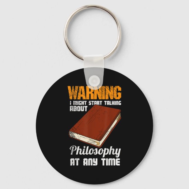 Philosophy Thinker Freethinker Philosopher Philoso Key Ring (Front)