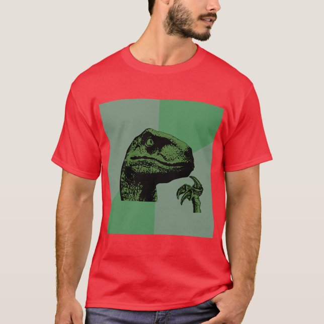 Philosoraptor Dinosaur Advice Animal Meme T-Shirt (Front)