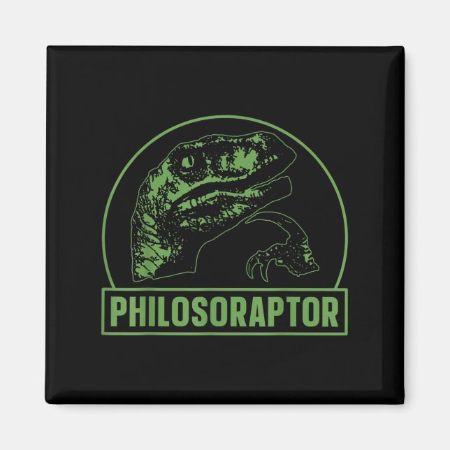 Philosoraptor Funny Philosophy Meme Velociraptor D Magnet (Front)