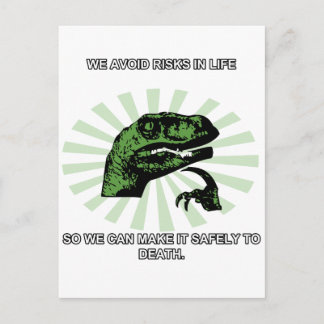 Philosoraptor Life and Death Postcard