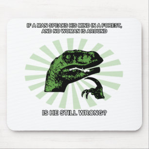 Philosoraptor Men and Women Mouse Pad