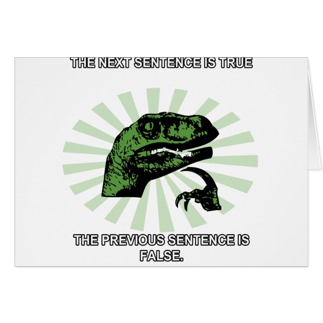 Philosoraptor true and false (Front Horizontal)