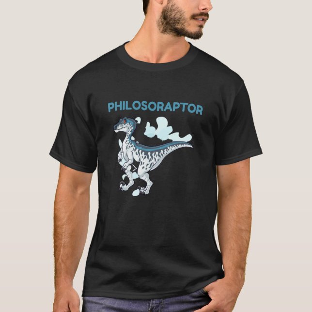 Philospher Philoso raptor Dino  Men Women T-Shirt (Front)