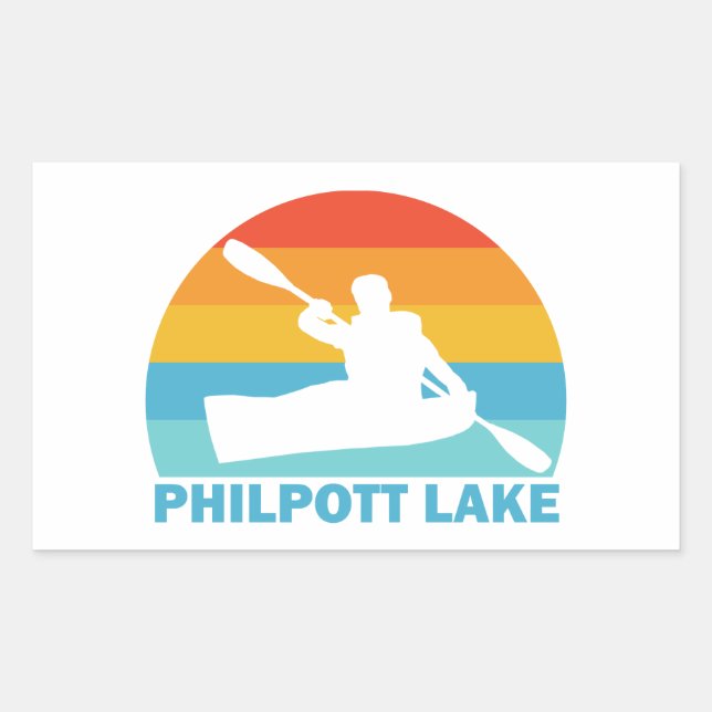 Philpott Lake Virginia Kayak Rectangular Sticker (Front)
