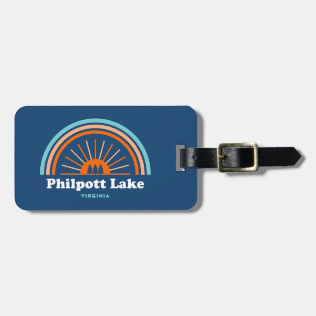 Philpott Lake Virginia Rainbow Luggage Tag (Front Horizontal)