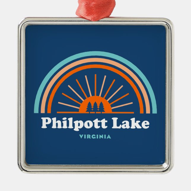 Philpott Lake Virginia Rainbow Metal Ornament (Front)