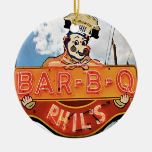 Phils,BBQ, St. Louis, Cxhristmas Ornament, Ceramic Ornament