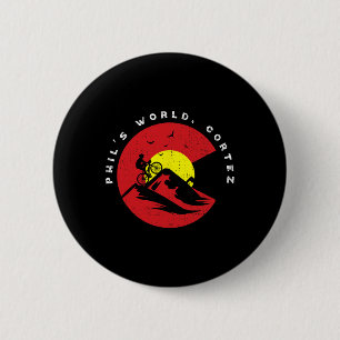 Phil's World Cortez Colorado Mountain Biking Trail 6 Cm Round Badge