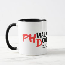 Phinally done - Funny PHD Graduation Quote Design