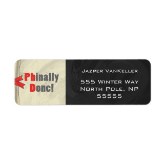 Phinally Done Scroll Return Address Label