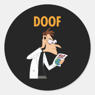 Phineas And Ferb Candace Against The Universe Doof Classic Round Sticker