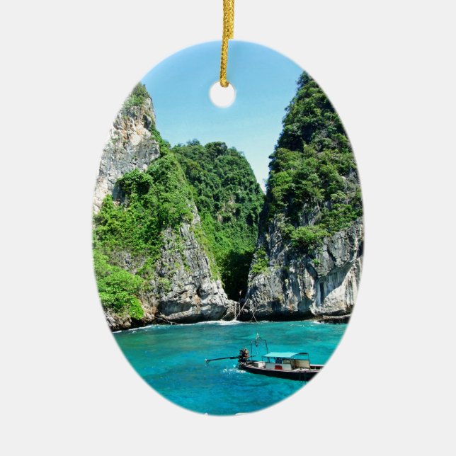 PhiPhiislands_thailand Ceramic Tree Decoration (Front)