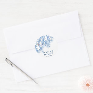 Phippsburg Maine Map Wedding Sticker Envelope Seal