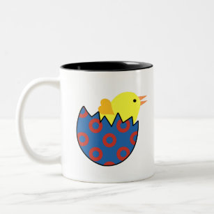 Phish Chick Fishman Donut Design Two-Tone Coffee Mug