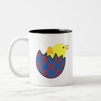 Phish Chick Fishman Donut Design Two-Tone Coffee Mug